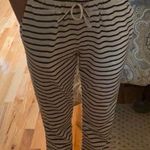 Black & White Striped Joggers Multiple Photo 0