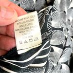 Max Studio  Wide Leg Neutral Geometric Black White Print Pull-Up Pants Size L Photo 8