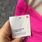 Lululemon Energy Longline Bra Medium Support, B–D Cups Sonic Pink Size 6 Photo 4