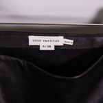 Good American GDW0145 Faux Vegan Leather Mid Rise Mini Skirt Black 6 Photo 1