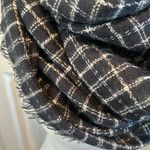 LuLu Navy Blue Toby Windowpane Knit Infinity Scarf Photo 3