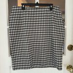 J.Jill $89 Black Gray Plaid Ponte Knit Pull-On Pencil Skirt Large Tall New Photo 3