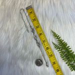 Faux pearl faceted rhinestone silver tone anklet bracelet Photo 5