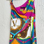 Gianni Versace Chain Link Mixed Print Draped Mini Dress Multi Women's 36 / US 2 Photo 1