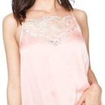 Sugar Lips New Aurora Lace Inset Racerback Cami Spaghetti Straps Blush Medium Photo 0