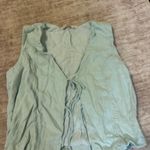 Abercrombie & Fitch  Tie front linen blend vest size large  Photo 1