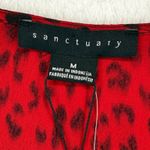 Sanctuary  Red Leopard‎ Print Wrap Dress Flutter Sleeve Digital Party M Photo 4