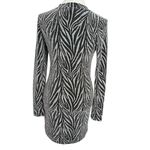 AllSaints Amaya Metallic Bodycon Dress Silver Zebra Women’s Size 8 Mini Photo 2