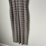 Marine layer Lexi Rib Daytime Midi Dress Gray and Black Stripes Size Medium Photo 5