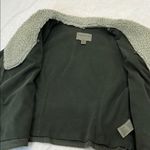 Anthropologie  By Marrakech Utility  Green Cream Removable Sherpa Collar Jacket Photo 10