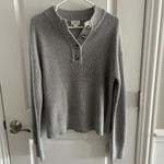 Caslon  Half Button Pima Cotton Blend Sweater Photo 1
