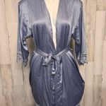 Mother of the Bride Blue Satin Lace Trim Robe Size undefined Photo 0