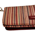 Longaberger Wallet Striped Canvas Coin Purse Key Clip Small Photo 0