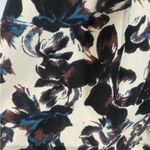 Nordstrom ivory black wine and blue floral mock neck top size 2X Photo 2