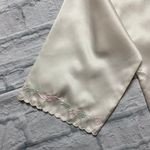 Henri Pierre women L V-cut button front satin Longsleeve nightgown white Photo 5