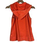 EXPRESS  Vibrant Orange Cotton Blend Terry Cloth Sleeveless Hoodie Photo 2