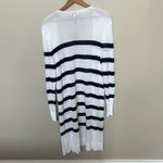 Mud Pie  NWT Striped Beau Duster Cardigan WHITE NAVY Size M/L Photo 6