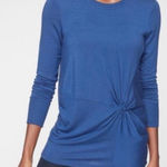 Athleta  Blue Nirvana Twist Front Sweatshirt Size XS‎ Photo 0