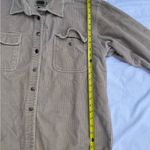 Women's Tan Button Down Shirt Size L Photo 3