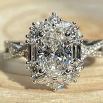 Boutique 2 CT Oval Palace Sterling And Moissinate Diamond Ring Photo 2