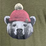 Columbia  Bear Graphic T-Shirt Women’s XL Olive Green Outdoor Gorpcore Tee Photo 1