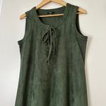 cupio Green Faux Suede Dress Sz XL Photo 1