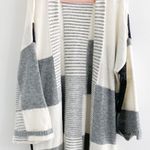 VICI Ces Femme Boutique Colorblock Gray Open Cardigan Photo 0