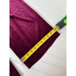 Lulus  Chic Splendor Wine Red Velvet Pleated High-Rise Wide-Leg Pants Luxe Size M Photo 5