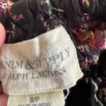 Vintage Ralph Lauren Denim & Supply Sheer Boho Peasant Top Black Floral Tassels Photo 6