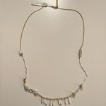 Lucky Brand Light pale green jade and silver dangling petal tear necklace Photo 0