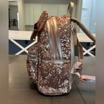 Lounge Fly Minnie Mouse rose gold sequin mini backpack & rose gold ears set NWT Photo 8