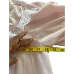 Vintage Pink Victorian Fleece Nightgown Lace Ruffle Collar Floral Embroidery L Size L Photo 9