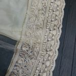 Pakistani Indian Designer 4pc Maxi Dress New White Size M Photo 3