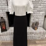 Tahari Vintage Y2K Black Maxi Skirt Formal Size 8 Made in the USA A-Line Photo 6