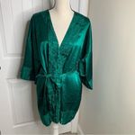 Victoria's Secret Vintage Victoria’s secret gold label green holiday jacquard robe size large‎ Photo 0