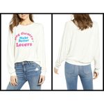 Wildfox ππ Dog Owners Make Better Lovers Baggy Beach Jumper Sweatshirt M Photo 5