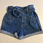 EXPRESS High Waisted Light Wash Jean Shorts Photo 0