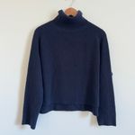 MM.LaFleur  Cashmere Arbus Sweater Size Small Navy Blue Turtleneck Photo 5