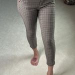 ZARA : Brown Plaid Ruffled Dress Pant Photo 0