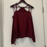 True Religion  Maroon Strappy Blouse Photo 4