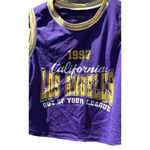 NBA Los Angeles Lakers Jersey Shoulders Cropped Womens T Photo 0