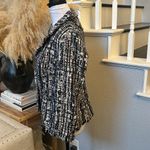 Ecru  brand cropped frayed tweed blazer Size 6 Photo 2