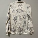 Chelsea Peers White Astrology Print Button Sleep Shirt Womens S Satin Buttons Photo 6