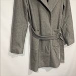 Bershka ASOS  Gray Long Belted Coat Size Small‎ Photo 4