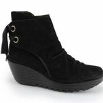 Fly London YAMA Suede Lace Up Wedge Ankle Boots Black Sz 36 6= Photo 0