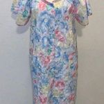 Lady Manhattan vintage pastel floral puff sleeves button Down nightgown Photo 0
