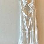 Cider NWOT!  White Twisted Cut Out Ruffle Maxi Dress Photo 3