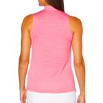 PGA Tour Apparel Women's Sleeveless Tonal Stripe Mock Top Size M Photo 1