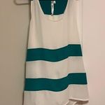 Andrée Green and white striped Racer back tank Photo 0