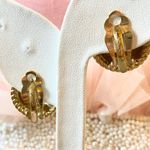 Givenchy Vintage Y2K Paris New York Gold Twisted Rope Round Clip On Earrings Photo 3